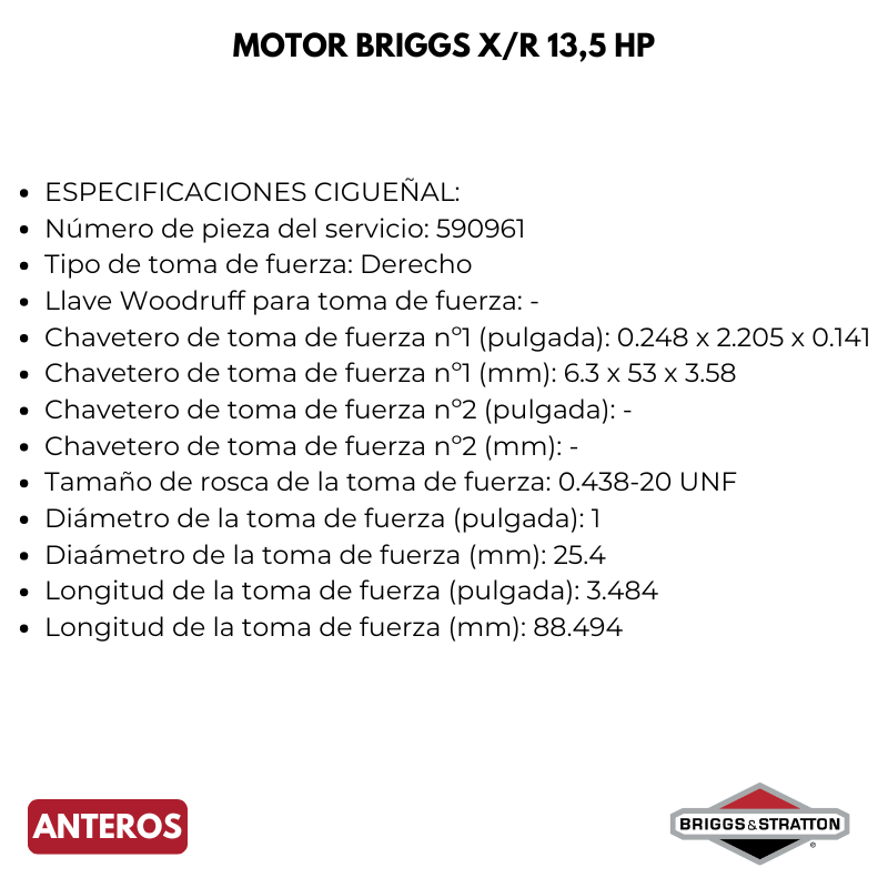 Motor B&S X/R 13,5HP