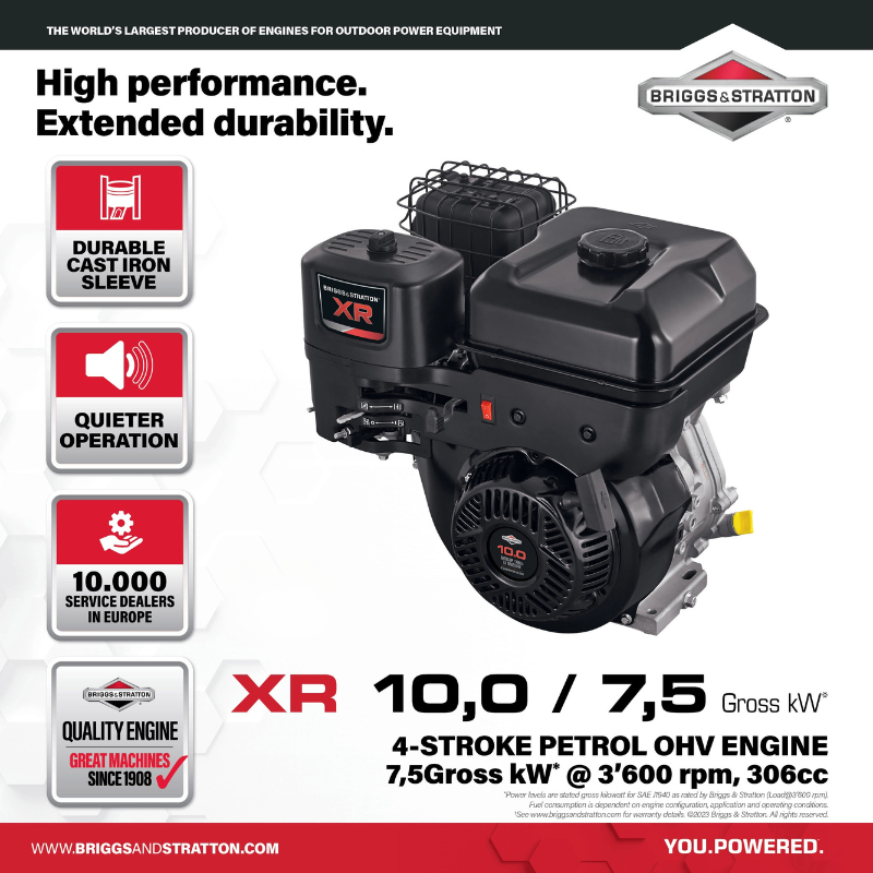 Motor B&S X/R 10HP Eje Horizontal
