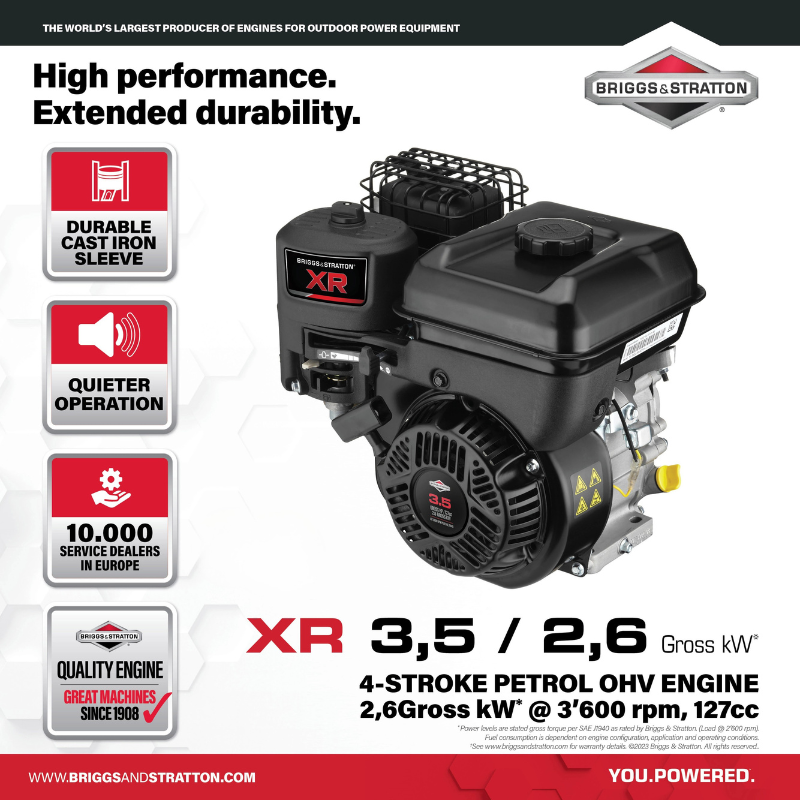 Motor B&S X/R 3,5HP Eje Horizontal
